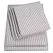 King Size Bed Sheets - 6 Piece 1500 Supreme Collection Fine Brushed Microfiber Deep Pocket King Sheet Set Bedding - 2 Extra Pillow Cases, Great Value, King, Classic Stripe Gray