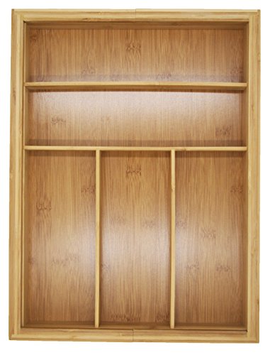 Bamboo Silverware Tray and Utensil Drawer Organizer | Organize and Store Kitchen Cutlery and Silverware for Clean Drawers, Kitchens, and Countertop | Also Great for Organizing Office Desks