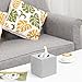 MyGift Modern Square Cement Tissue Box Holder with Open Bottom