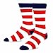 TeeHee Mens Novelty Fashion Americana Cotton Socks 4 Pair (I Love USA)