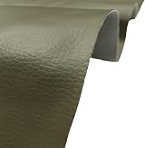A-Express Grained Faux Leather Fabric Khaki 50cm x 140cm Waterproof view 2