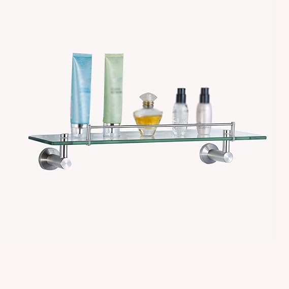 SED Estante de almacenamiento para baño, estante de vidrio de una sola