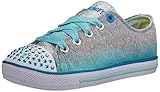 Skechers Kids Twinkle Toes-Sweet Surprise Light-Up Sneaker,Gray/Turquoise,1 M US Little Kid