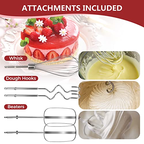 MHCC 5-Speed​ Electric Hand Mixer with Snap-On Storage Case, Whisk Beaters, 250-Watt-Black