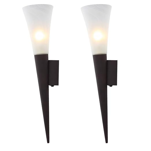 2er Set Led Wand Fackeln Wohn Ess Zimmer Flur Lampen Alabaster