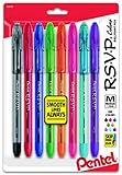 Pentel R.S.V.P. Ballpoint Pen, Medium Point, Assorted Ink Colors, 8 Pack  (BK91CRBP8M)