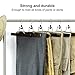 SONGMICS 12 Pack Wooden Pants Hangers, Premium Solid Wood with Non-Slip Felt, Hold Pants Tightly, Smooth Finish Wood Skirt Hangers, with 360° Swivel Hook, Dark Walnut UCRW07V12