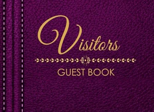 Download Visitors Guest Book: Purple Faux Leather Visitors Book for Hotel, B&B, Guest House and Business PDF