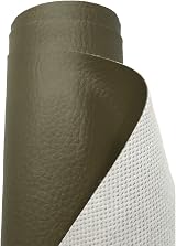 A-Express Grained Faux Leather Fabric Khaki 50cm x 140cm Waterproof
