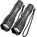 LED Flashlight iCoostor Handheld Tactical Torches Flashlight Super Brightness Waterproof IPX5 5 Modes Zoomable Focus For Outdoor (E6-2PCS)