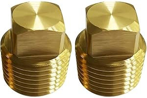 FEMORY 1/2" NPT Solid Brass Drain Plugs commonly Used in Boat Hulls, 2 Pack Solid Brass Boat Hull Spare Garboard Drain Plug for Bayliner Four Winns Glastron Larson Sea Ray Starcraft and Many Other Models