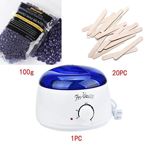Wax Warmer, UTONG Hair Removal Bean Wiping Sticks Hot Wax Warmer Heater Pot Depilatory Set (C)