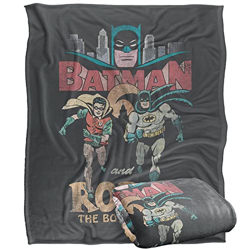 BATMAN Classic Tv Classic Duo Officially Licensed Silky Touch Super Soft Throw Blanket 152 x 127 cm