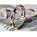 bayite Leather Bands Compatible with Fitbit Alta and Alta HR, Metal Clasp Leather Cord Wristband with Rhinestone Bling, (Rose Gold with Rhinestone, 5.5