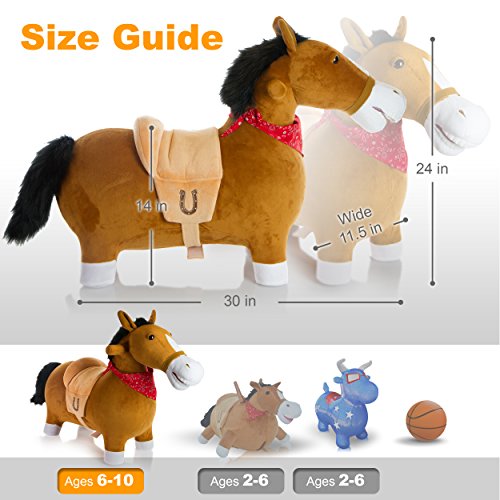 WALIKI Toys Large Size Bouncy Horse Hopper (Hopping Horse, Inflatable Ride-On Pony, Ridding Horse for Kids, Jumping Horse, Pump Included, Same Size As Rody Max)