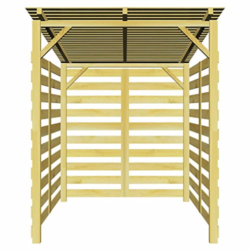 vidaXL Bois de Pin Imprégné Abri de Stockage du Bois de Chauffage Vélo Jardin