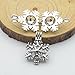 10pcs Christmas Snowflakes Alloy Bead Cage Pendant - Add Your Own Pearls, Stones, Rock to Cage,Add Perfume and Essential Oils to Create a Scent Diffusing Locket Pendant Charms Christmas Gift C8697