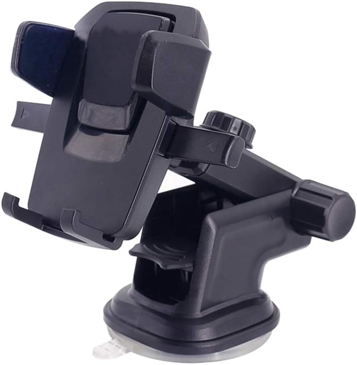 Slri Phone Holder Retractable Suction Cup Auto Bracket Smartphone Universal Stand - Black