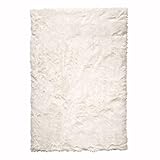 Faux Sheepskin Area Rug, 3'X5', White