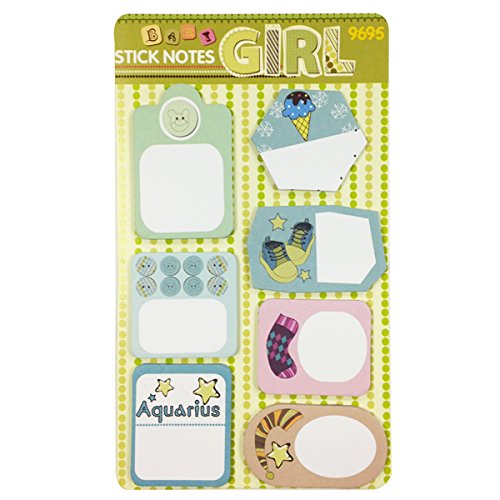 Wrapables Trendy Sticky Notes, Aquarius