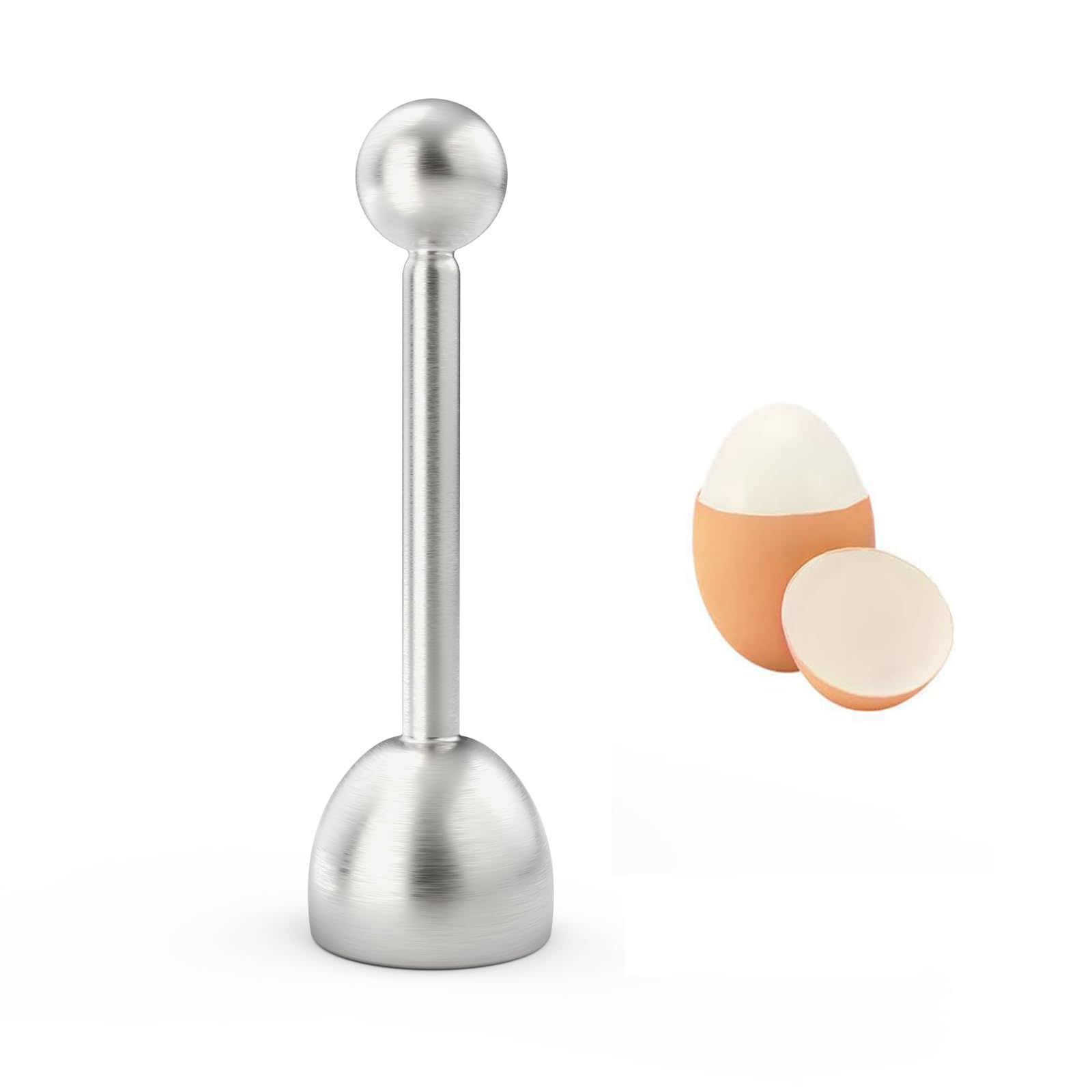 Semazz Egg Cracker Topper,Stainless Steel Soft Hard Boiled Egg Topper Egg Cutter Shell Cracker Separator Remover Eggs Cutter Breakfast Kitchen Tool for Home Hotel Restaurant