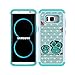 S8 Case, MagicSky [Shock Absorption] Studded Rhinestone Bling Hybrid Dual Layer Armor Defender Protective Case Cover for Samsung Galaxy S8 (Owl)