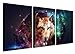 Gardenia Art - Animal Canvas Prints Wolf Wall Art Paintings Cool Pictures Artworks for Bedroom Living Room Decoration,16x24 inch/Piece, Unframed, 3 Panels
