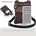 Ranboo Crossbody Phone Purse, Canvas Shoulder Bag Belt Clip Loop Cell Phone Pouch Compatible for iPhone XS Max XS XR 7 8 Plus Holster Case Note 9 8 Zipper Pocket Men Travel Wallet Waist Bag Army Grey