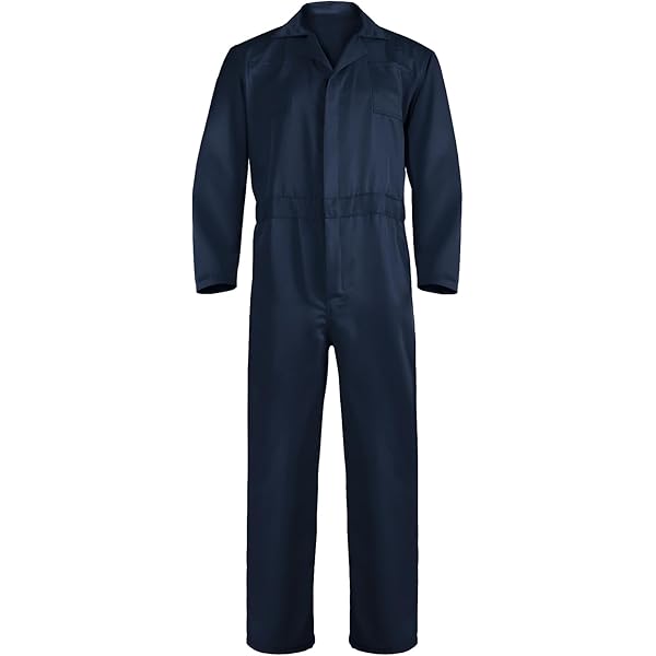 Amazon.com: Jhaoyu Mens 100% Cotton Work Jumpsuit Long Sleeve Zip