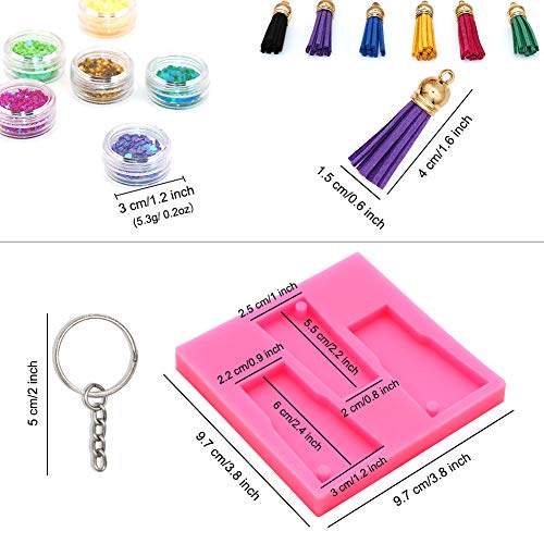 Tumbler Silicone Molds, ZALALOVA 25Pcs Tumbler Resin Silicone Molds Perfect Partner to Cup Turner(Cuptisseries) DIY Water Glass Shape Perforated Keychain Resin Clay Molds Crafts Tools for Plaster