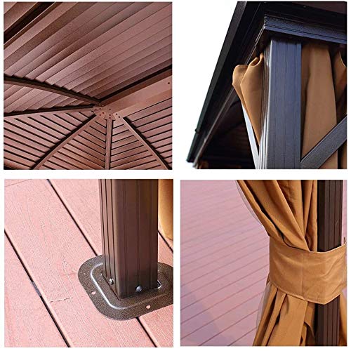 HLZY Gartenmöbel Pavillon Garten Gazebo, Patio Pavilion Markise Aluminium-Pavillon Mobil Four Corner Pavilion… – Bild 4