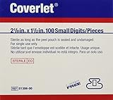 BSN Medical 01306 COVERLET Fabric Adhesive Bandage, Latex Free, Fingertip, Small (Pack of 100)