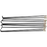 Stainless Steel Spokes and Nipples Bike Spokes，12G Bike Wheel Spokes Carbon Steel Black 10pcs for Mountain Bike Road Bike