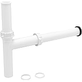 JB Products Telescopic Disposal Waste Kit, White Polypropylene Includes 6-Inch and 10-Inch Tailpieces, Disposal Connection Wa
