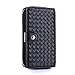 TabPow Moto Z Play Droid Case, Weave Zipper Cash Slot, Card Slots, Button Snap, Flip PU Leather Wallet Case Cover With Detachable Magnetic Hard Case For Motorola Moto Z Play Droi - Weave Black