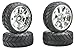 Team Associated 2407 8-Spoke Chrome Wheels and Tires NTC3 4