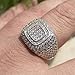 ZHQUN 18K Gold Cluster ICED Out Lab Simulated Diamond Band MICROPAVE Mens Pinky Ring (10)