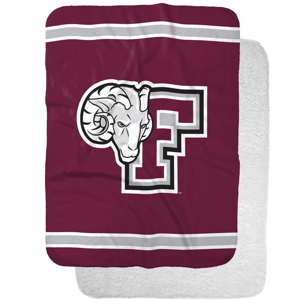Fordham University Primary Logo Stripes Sherpa