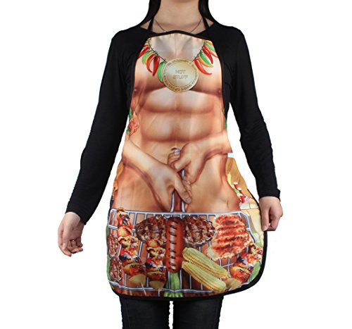 STLY 1 Piece Funny BBQ Aprons Sexy Rude Barbecue Cooking Kitchen Baking Crafting Gardening Apron (BBQ Corn)