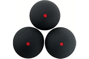 VisnzvLux 3 Pieces Black with Red Dot Squash Ball Custom Logo Professional high Elasticity Resistant to Play for Training and Practice