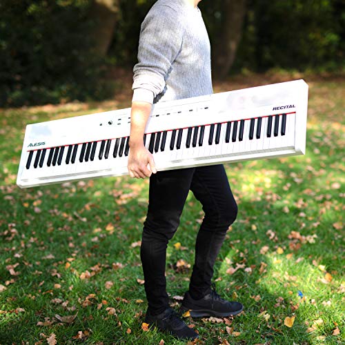 3 Alesis+Recital+White+Full+Size+Semi+Weighted