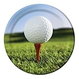 Creative Converting 8 Count Sports Fanatic Golf Sturdy Style Paper Dinner Plates, 8.75