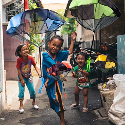 Korty 6pcs Parachute Toy for Kids,Tangle Free Throwing Parachute Army Man, Hand Throwing Solider Toys for Kids