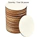 Boao Unfinished Wood Pieces Circle Round Wood Craft Blank Round Ornaments Wooden Cutouts for DIY Craft Project, Decoration, Laser Engraving Carving, 1/8 Inch Thickness (3 Inch Diameter, 36 Pieces)