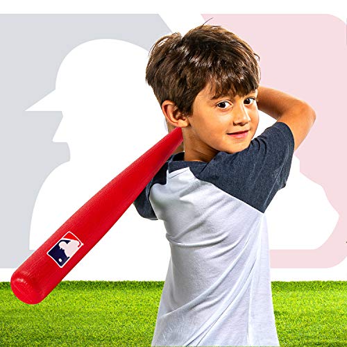 Franklin Sports Plastic Baseball Bat + Ball Set MLB Kids Plastic Bats