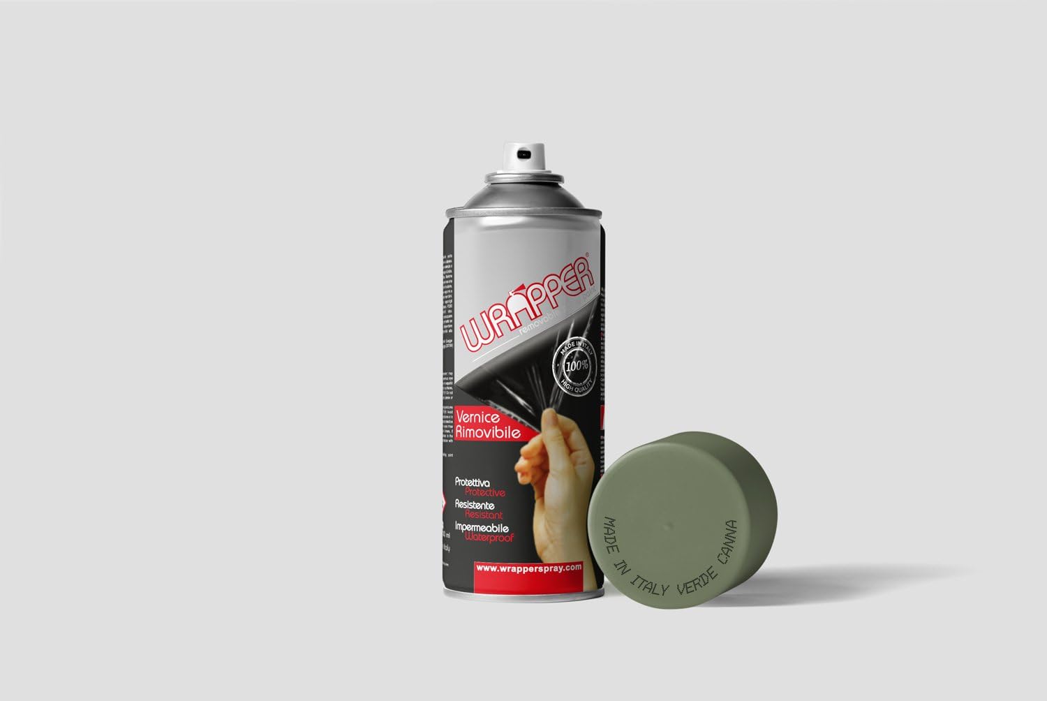 Wrapper 400WRAPPER6013 Aerosol Removable Spray Paint, Reed Green, 400 ml