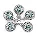 Yumei Jewelry Rhodium Plated Diffuser Locket Aromatherapy Essential Oil Pendant Cage Locket,Pack of 5