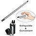 URMax Creative Collapsible stainless steel straw, Folding Drinking Straw, Eco-Friendly Food Grade TPE Tube and Stainless Body Collapsible Reusable Straw with Metal Box - Black
