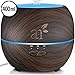 ArtNaturals Aromatherapy Essential Oil Diffuser – (13.5 Fl Oz / 400ml Tank - Dark Brown) – Ultrasonic Aroma Humidifier - Auto Shut-Off and 7 Color LED Lights – For Home, Office & Bedroom