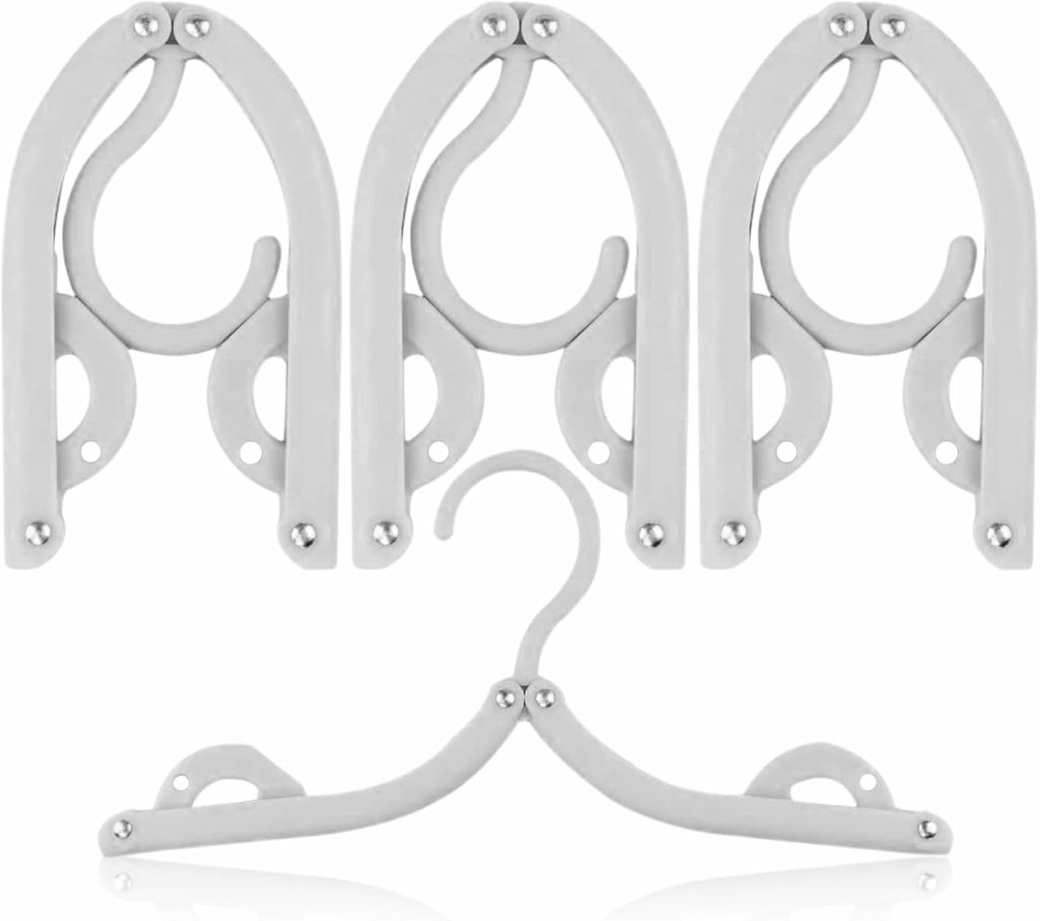 Portable Folding Coat Hangers Foldable Space Saving Travel Clothes Hanger For Clothesline Home Hotel Holiday Camping And Hiking Portable Collapsible Non Slip Plastic For Indoor And Outdoor PACK OF 3